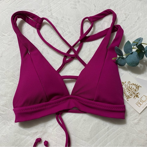 NWT BECCA BY REBECCA VIRTUE Elaine Bralette Bikini Top - Picture 5 of 8